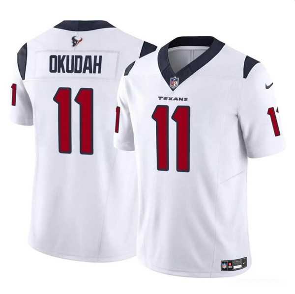 Youth Houston Texans #11 Jeff Okudah White 2024 F.U.S.E. Vapor Untouchable Limited Stitched Jersey Dzhi